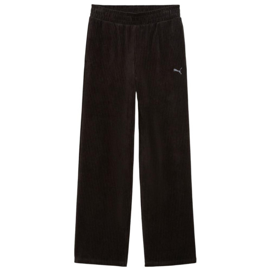 Puma Γυναικείο παντελόνι φόρμας Essentials Elevated Velour Rib Straight Leg Pants